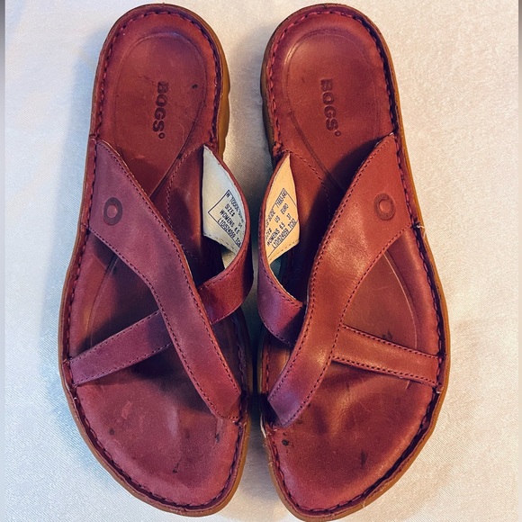 Bogs Sandals Open Toe Leather Deep Mauve 6.5 - Picture 2 of 10